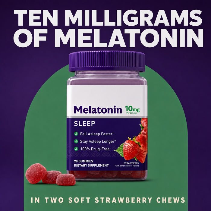 MelloBites Strawberry 10mg Melatonin Sleep Gummies